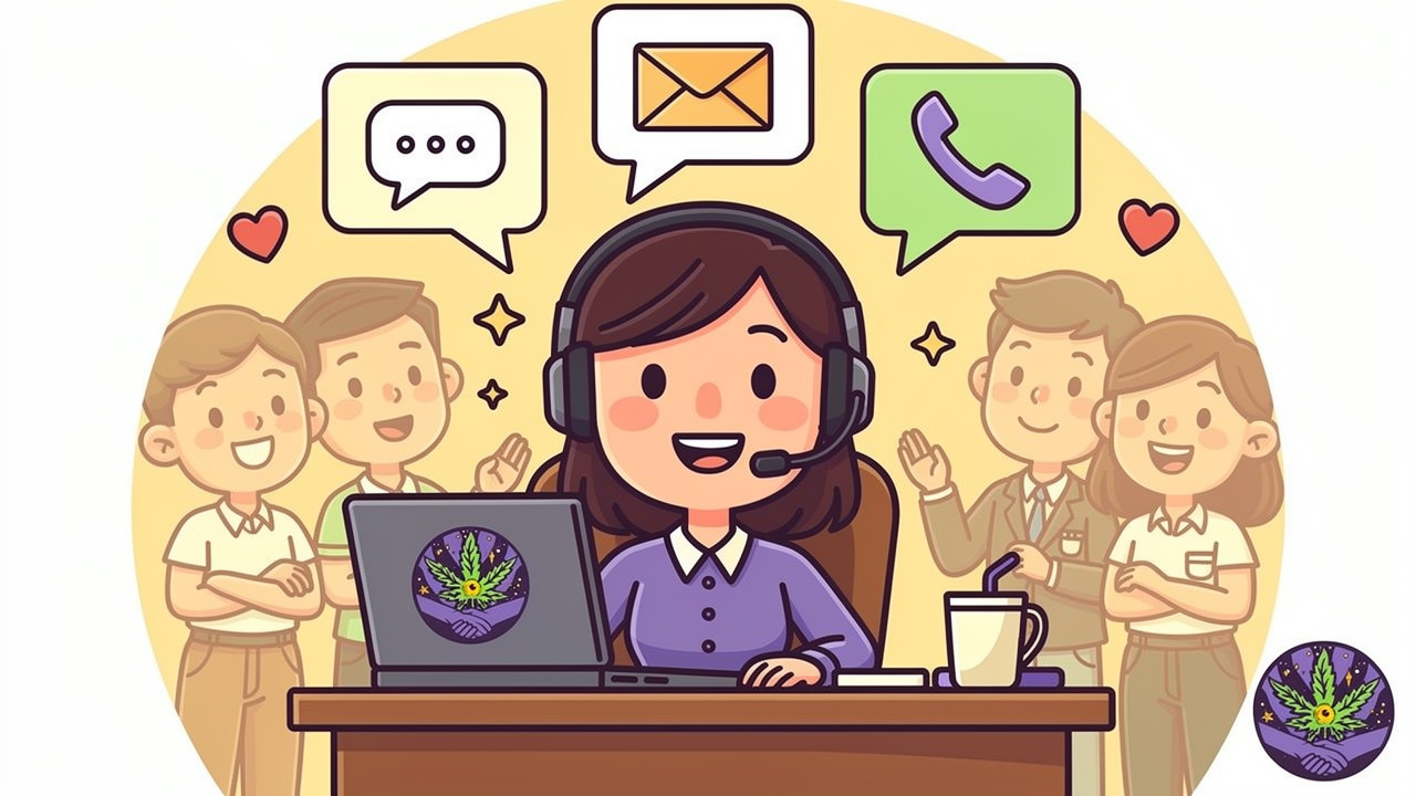 Animated support agent helping customers through multiple communication channels