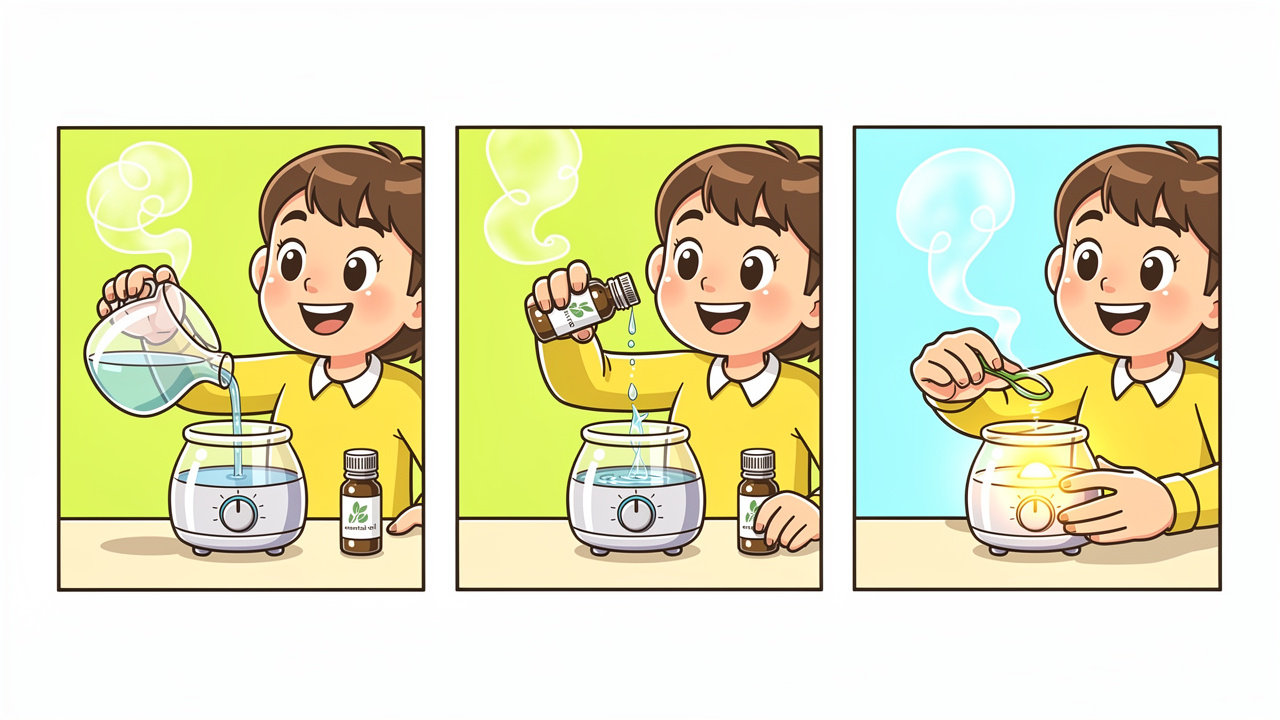 Cartoon character loading and using a dry herb vape