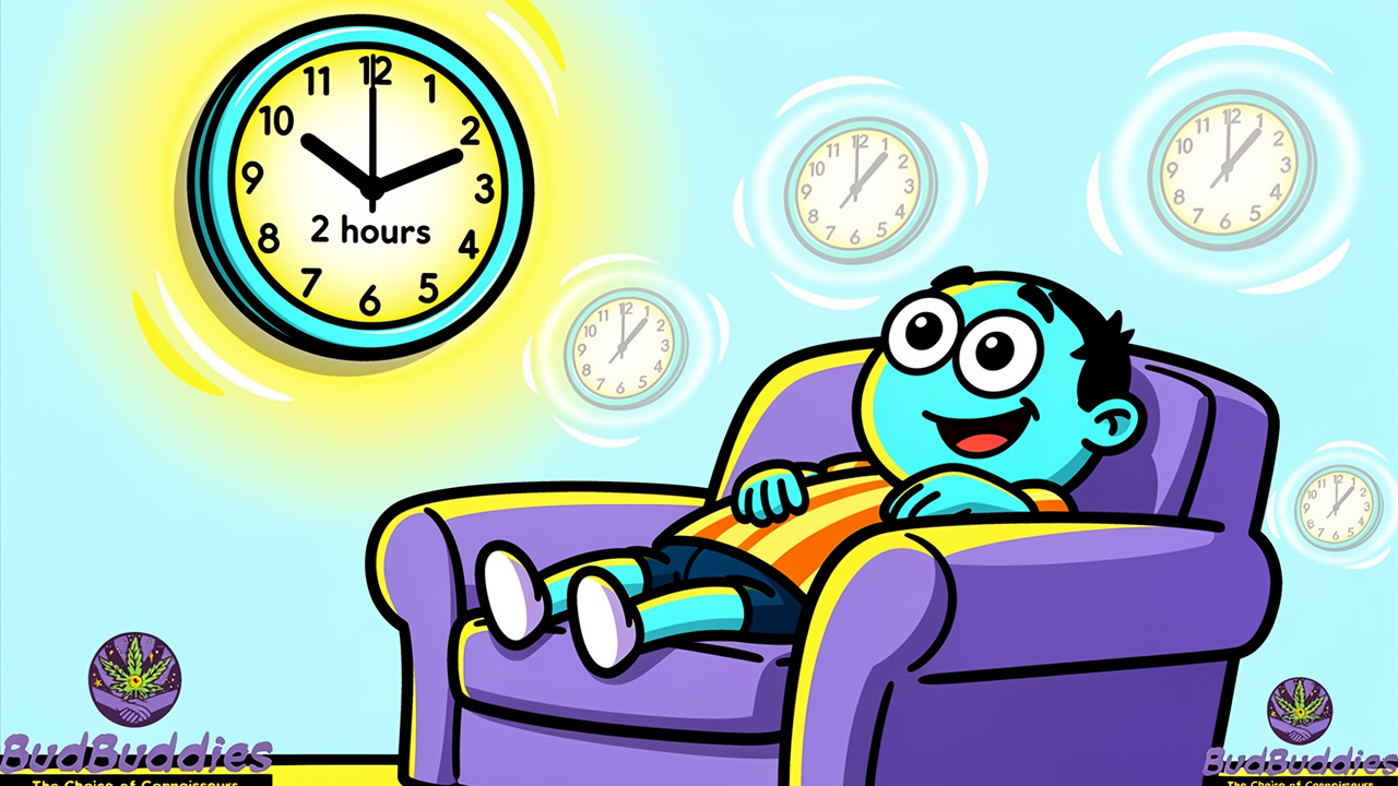 Animated figure waiting patiently whilst watching time pass