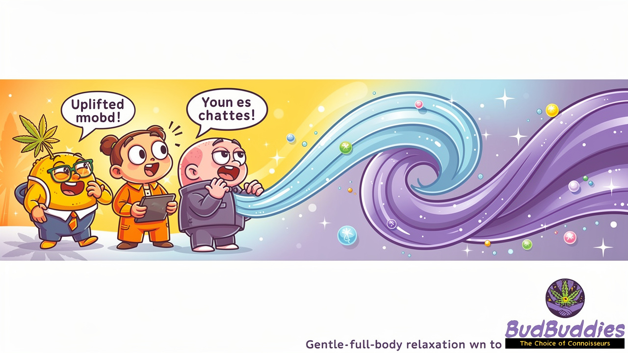Playful cartoon showing Gelato's effects changing from energetic to relaxed