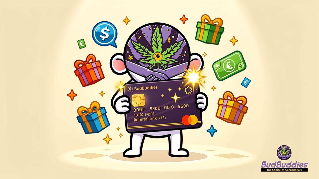 Cartoon shopper enjoying glowing loyalty rewards and bonuses