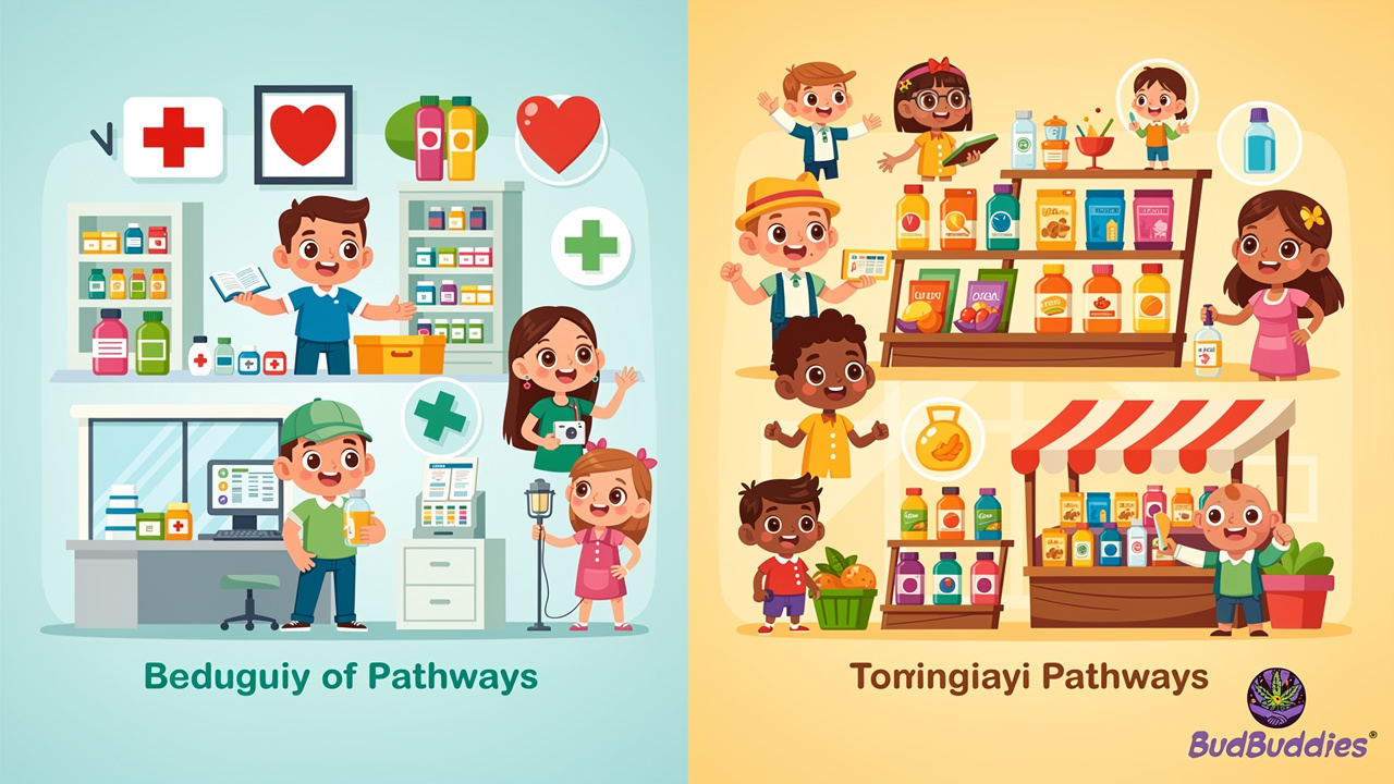 Two distinct cannabis regulatory pathways in the UK illustrated