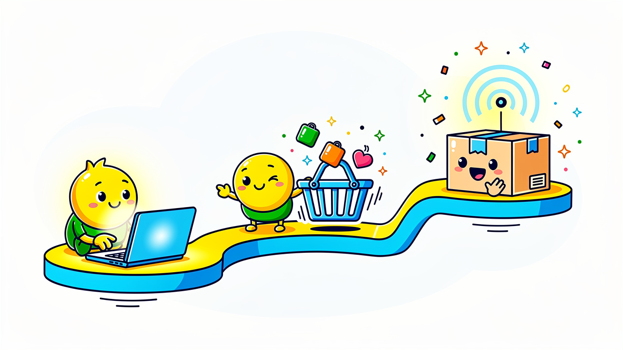 Cartoon step by step guide to ordering cannabis online