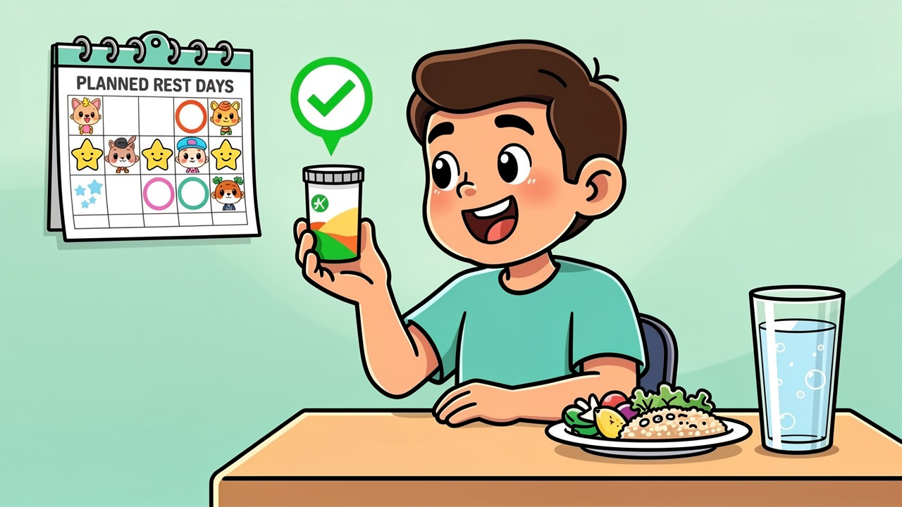 Cartoon character making responsible and informed cannabis choices