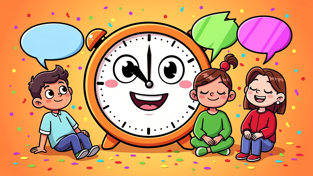 Cartoon characters showing different THC onset timing stages