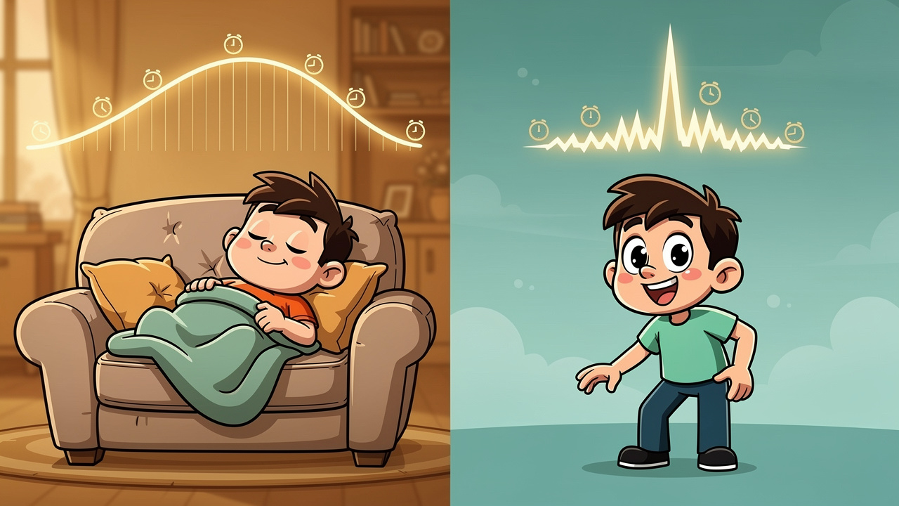 Cartoon comparing onset and duration of THC spray and gummies