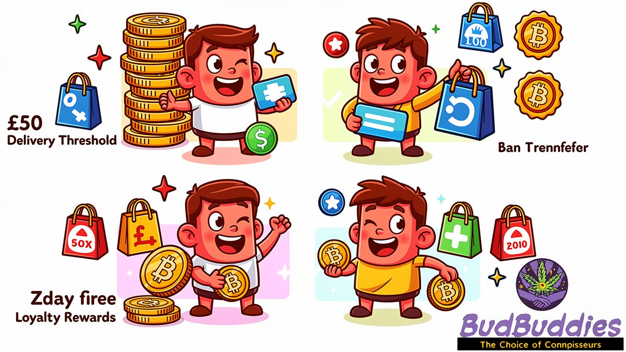 Cartoon characters showcasing four ways to save money