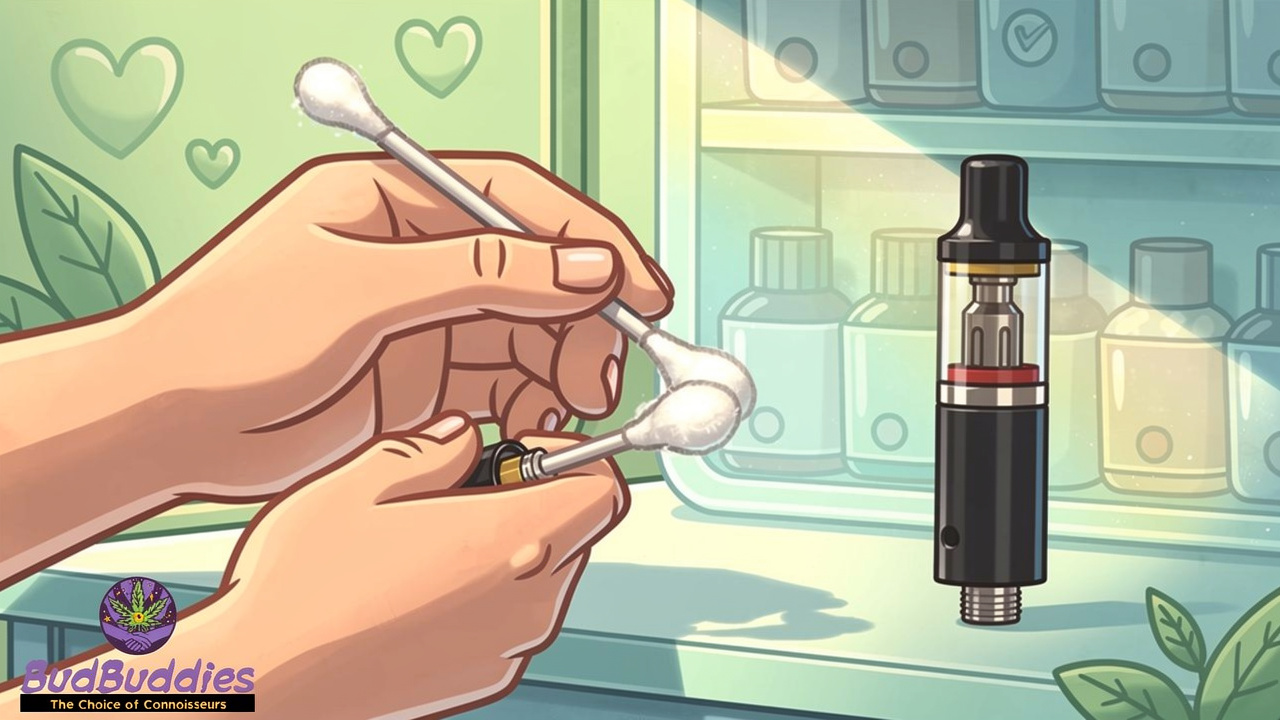 Illustrated guidance on caring for and storing vape equipment