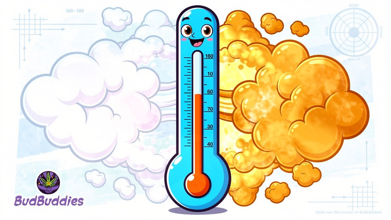 Animated thermometer showing temperature control effects on vapour quality